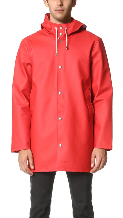 Shop Stutterheim Stockholm Raincoat In Red