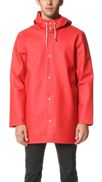 Stutterheim Full-length Jacket In Red