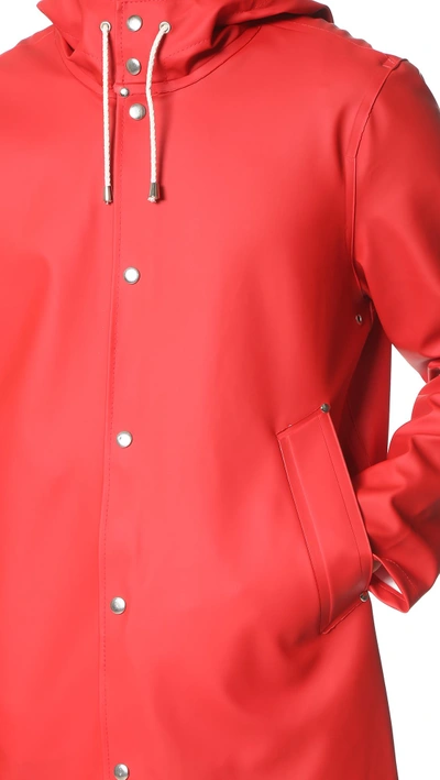 Stutterheim Full-length Jacket In Red