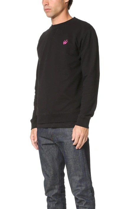 Shop Mcq By Alexander Mcqueen Mcq - Alexander Mcqueen Coverlock Crew Sweatshirt In Black