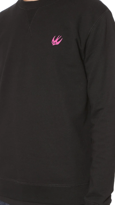 Shop Mcq By Alexander Mcqueen Mcq - Alexander Mcqueen Coverlock Crew Sweatshirt In Black
