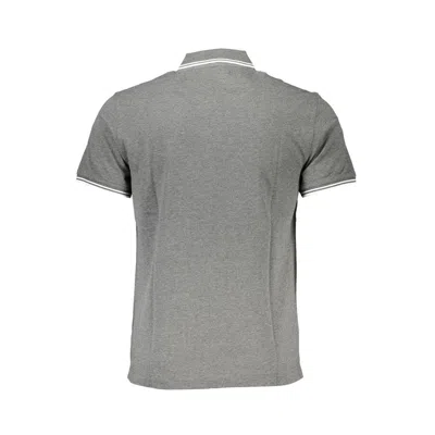 Harmont & Blaine Chic Narrow Fit Short Sleeved Polo In Gray
