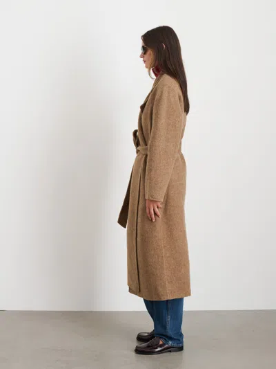 Alex Mill Georgia Wrap Coat In Wool Alpaca In Camel