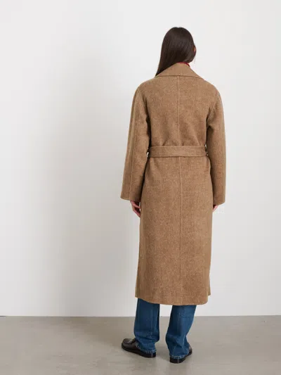 Alex Mill Georgia Wrap Coat In Wool Alpaca In Camel