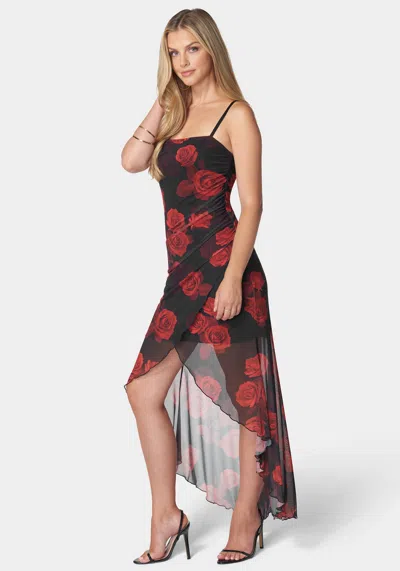 Bebe Wrap Tube Dress In Red