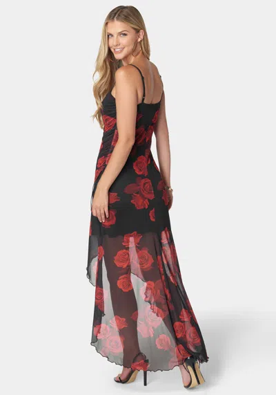 Bebe Wrap Tube Dress In Red