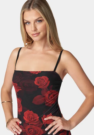 Bebe Wrap Tube Dress In Red