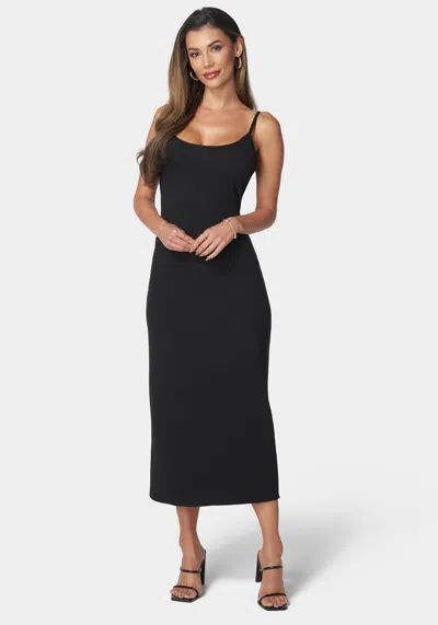 Bebe Rib Tank Maxi Dress In Black