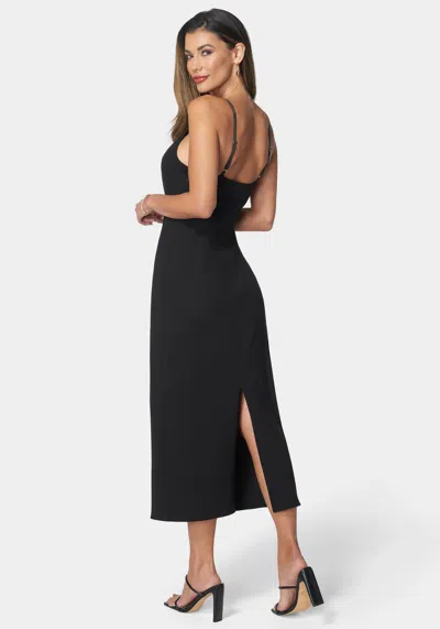 Bebe Rib Tank Maxi Dress In Black