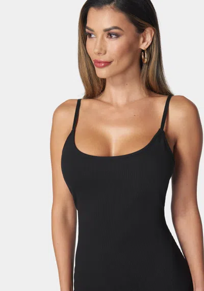 Bebe Rib Tank Maxi Dress In Black