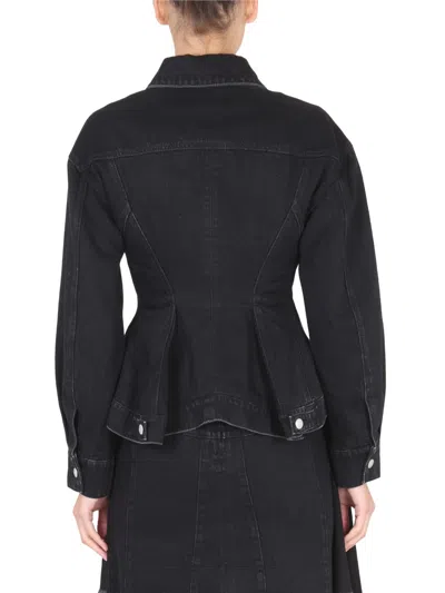 Alexander Mcqueen Denim Jacket In Black