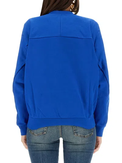 Alexander Mcqueen Women's Varsiity Skull Sweatshirt In Blue