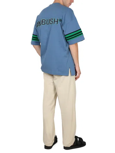 Ambush Loose-fitting T-shirt With Logo Patch In Blue