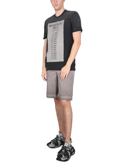 Dolce & Gabbana Bermuda Shorts With Logo Plaque In Multicolor