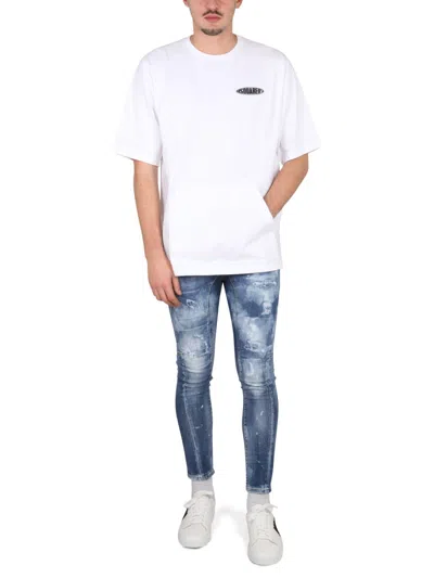 Dsquared2 Dsquared Men Surf Board Skater T-shirt In White