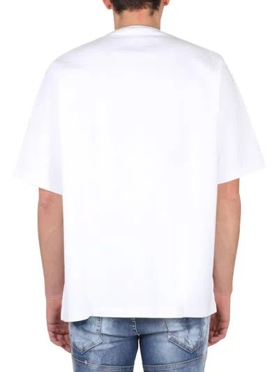 Dsquared2 Dsquared Men Surf Board Skater T-shirt In White