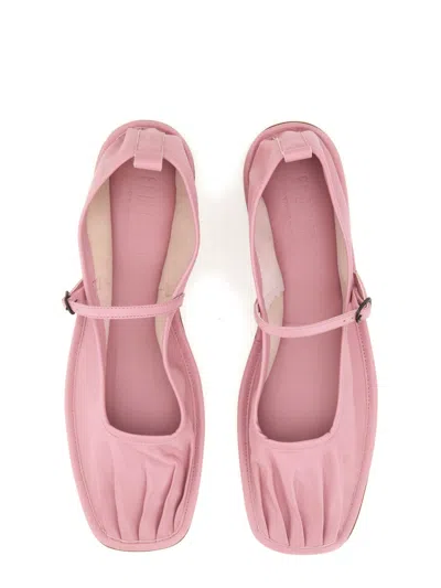 Hereu Woman Ballet Flats Pink Size 11 Leather In Pink