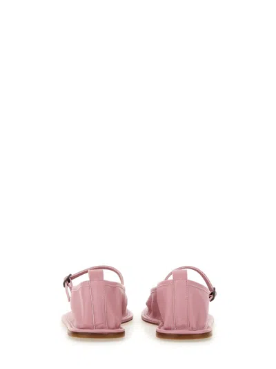 Hereu Woman Ballet Flats Pink Size 11 Leather In Pink