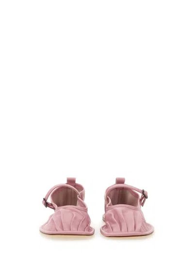 Hereu Woman Ballet Flats Pink Size 11 Leather In Pink