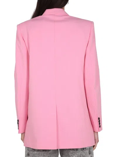 Isabel Marant Double-breasted Nevim Blazer With Peak Lapel 40 Italian Size In Pink