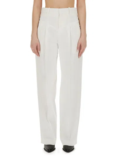 Isabel Marant Woman Pants Off White Size 4 Cotton In White