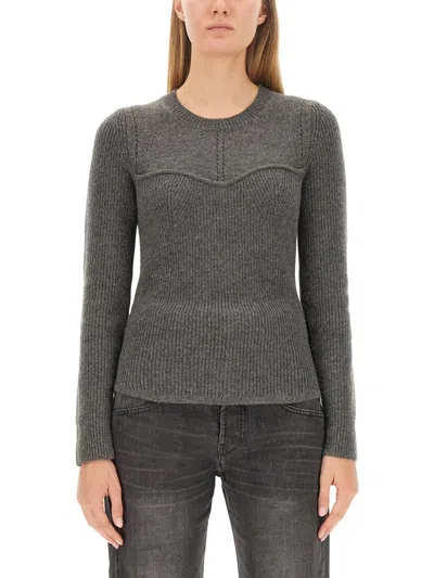 Isabel Marant Zilyae Slim Fit Pullover In Gray