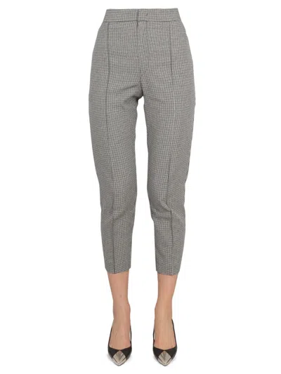 Isabel Marant "sioliran" Checkered Pattern Cropped Trousers In Multicolor