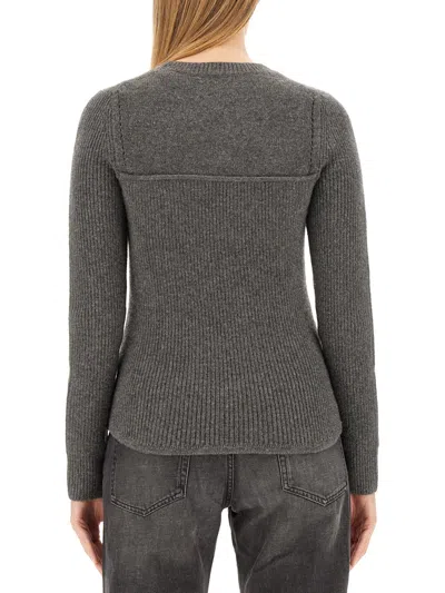 Isabel Marant Zilyae Slim Fit Pullover In Gray