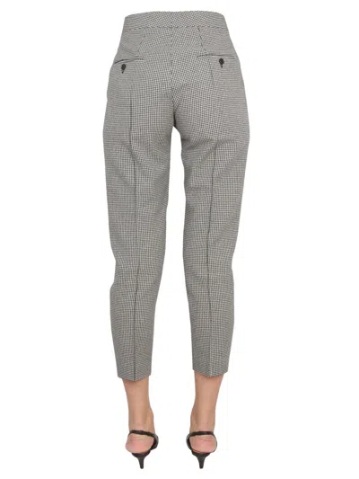 Isabel Marant "sioliran" Checkered Pattern Cropped Trousers In Multicolor