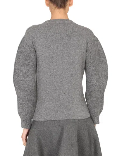 Jil Sander Wool Blend T-shirt With Soft Shoulders In Gray