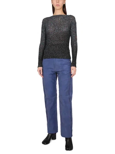 Maison Margiela Straight-leg Distressed Jeans In Blue