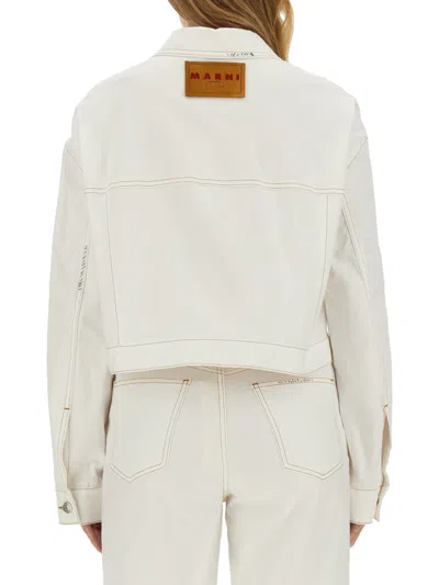 Shop Marni Women Denim Jacket In White