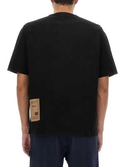 Ten C Logo Pocket T-shirt With Buttons In Black