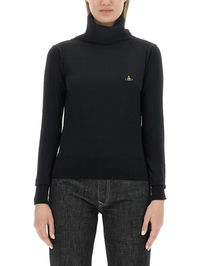 Vivienne Westwood Bea Short Sleeve Sweater In Black