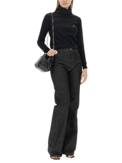Vivienne Westwood Bea Short Sleeve Sweater In Black