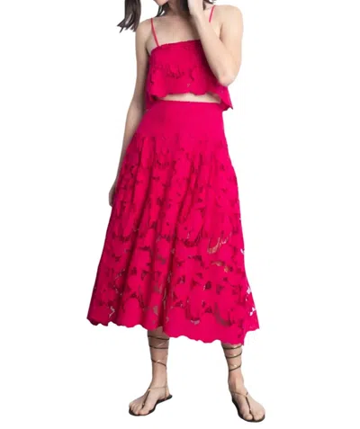Karina Grimaldi Artemisa Skirt In Pink Lace In Pink