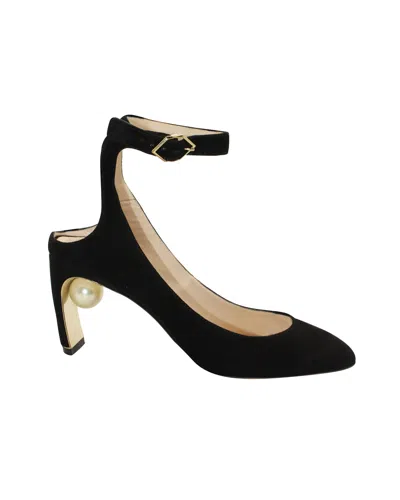 Nicholas Kirkwood Lola Pearl Pumps In Black Suede In Black