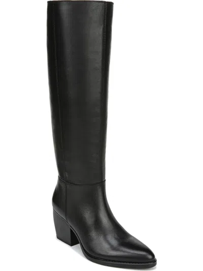 Naturalizer Fae Wide Calf Pointed Toe Knee High Western Boots In Black