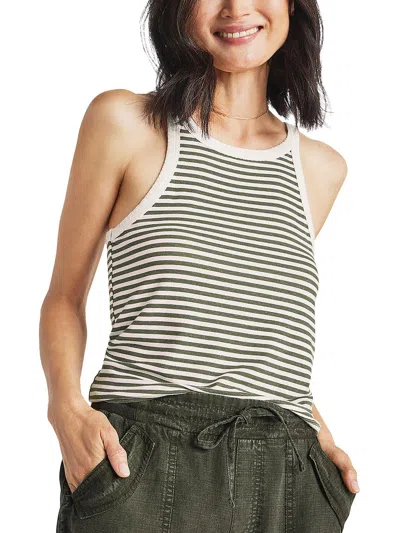 Splendid Candice Stripe Linen Blend Crop Tank In Multi