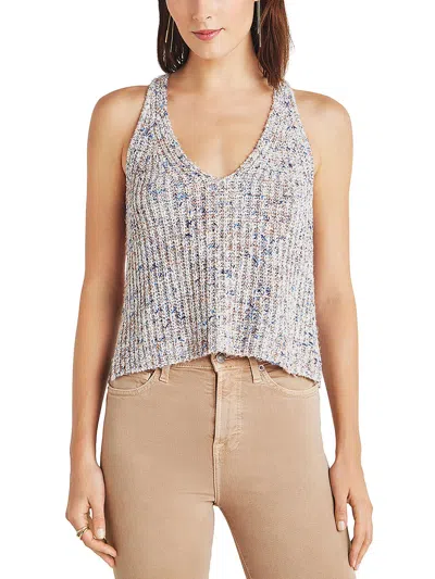 Splendid Dierdre Cotton Sweater Tank Top In Silver