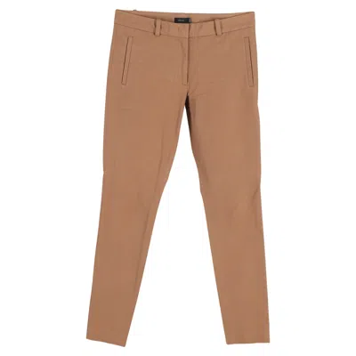 Joseph Midrise Skinny Trousers In Brown Cotton In Brown