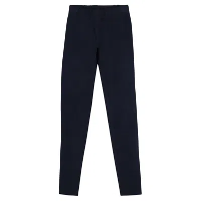 Joseph Skinny Trouser Pants In Blue Cotton In Blue