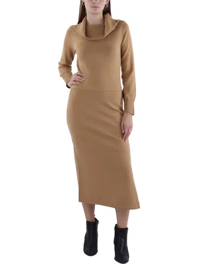 French Connection Womens Off-the-shoulder Midi Sweaterdress In Multi