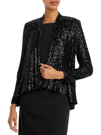 Eliza J Sequin Jacket In Black