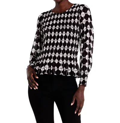 Nic + Zoe Nic+zoe Petites Chiffon Dot Top In Multi
