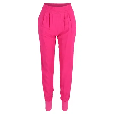 Stella Mccartney Relaxed Fit Joggers Pants In Hot Pink Polyester In Pink