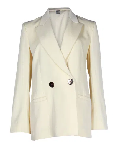 Petar Petrov Jeffrey Double-breasted Blazer In Yellow Wool In Yellow
