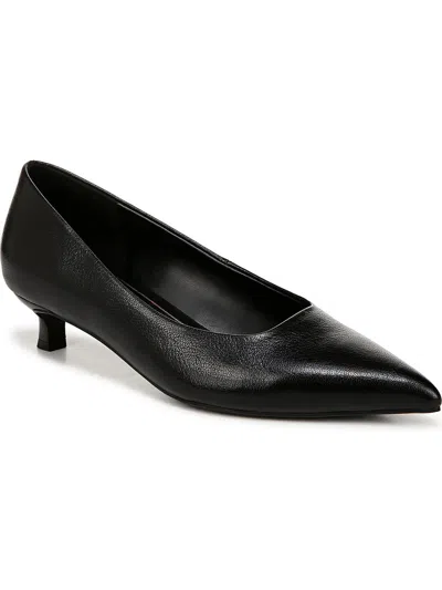 Naturalizer Natalia Womens Cushioned Footbed Pointed Toe Kitten Heels In Black