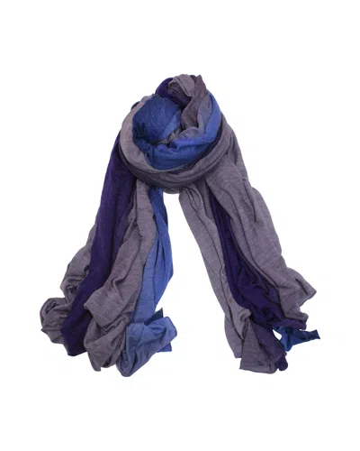 Shop Max Mara Gradient Scarf In Purple Cotton