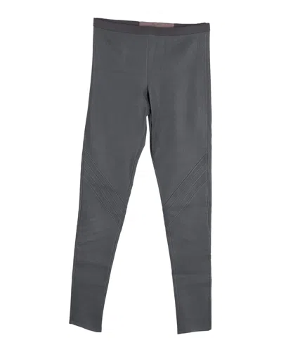 Rick Owens Leggings In Grey Leather In Grey